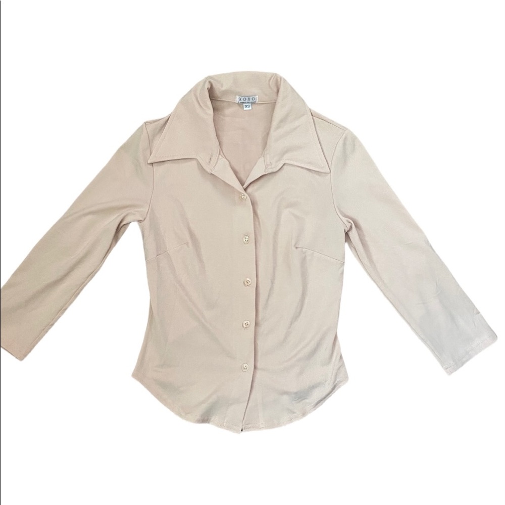 Vintage 90s cream button up top